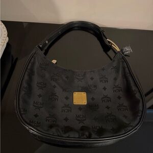 MCM Black and Gold Hobo Bag